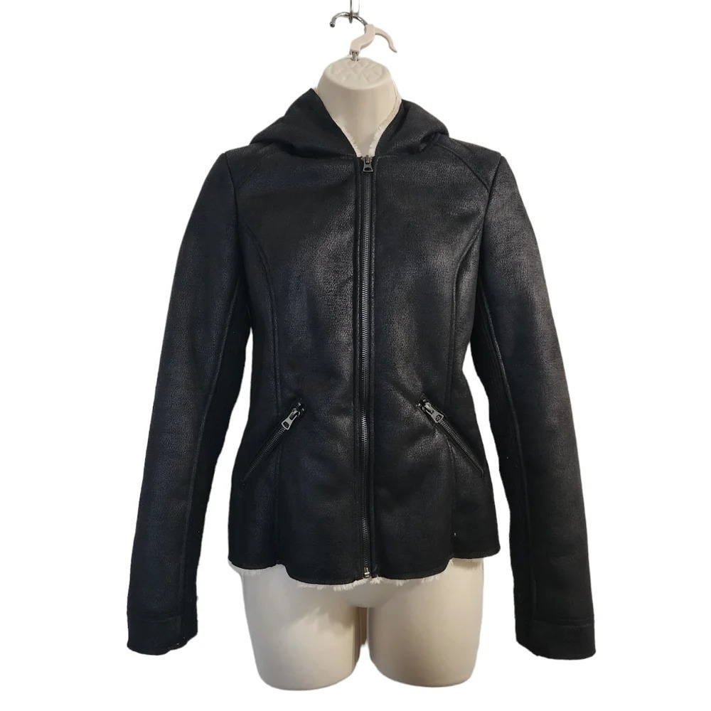 BNCI Black Faux Fur Lined Jacket Size XS